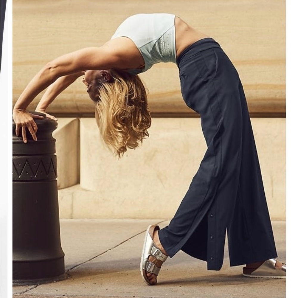 ATHLETA Gramercy Track Trouser, Navy Blue and Black